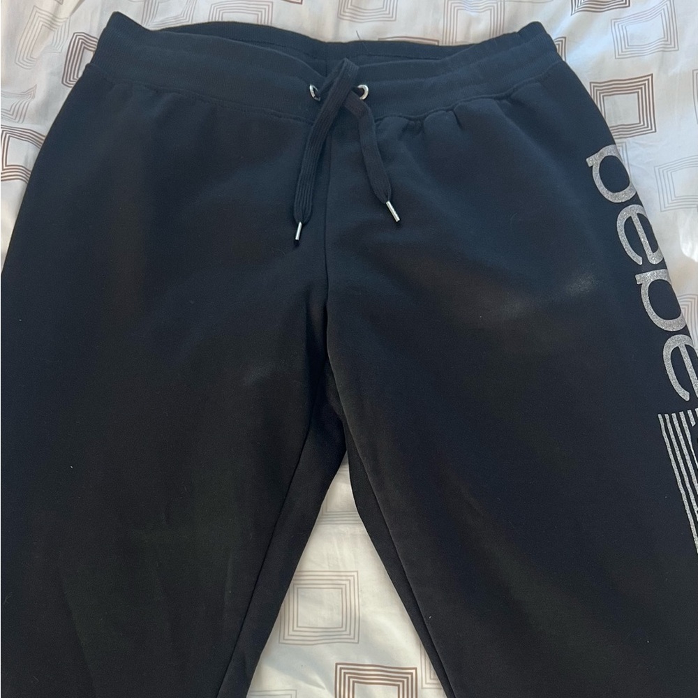 Bebe Black Joggers with Logo Detail